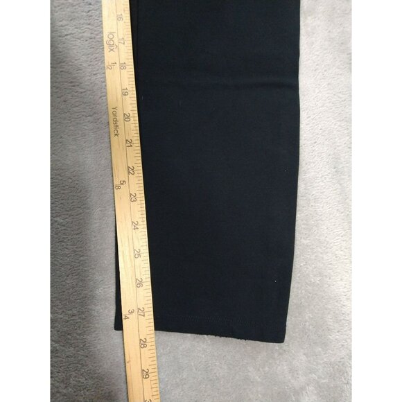 Eileen Fisher Pants Womens Large Petite Black Viscose Jersey Slouchy Tapered - Picture 5 of 9